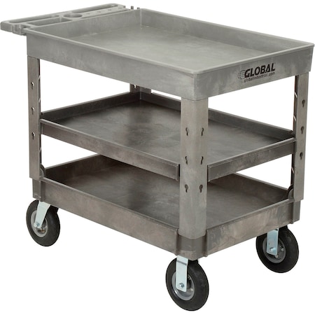 Global Industrial General Purpose Cart, Plastic, 44 in L, 25-1/2 in W, 35-1/2 in H 800330